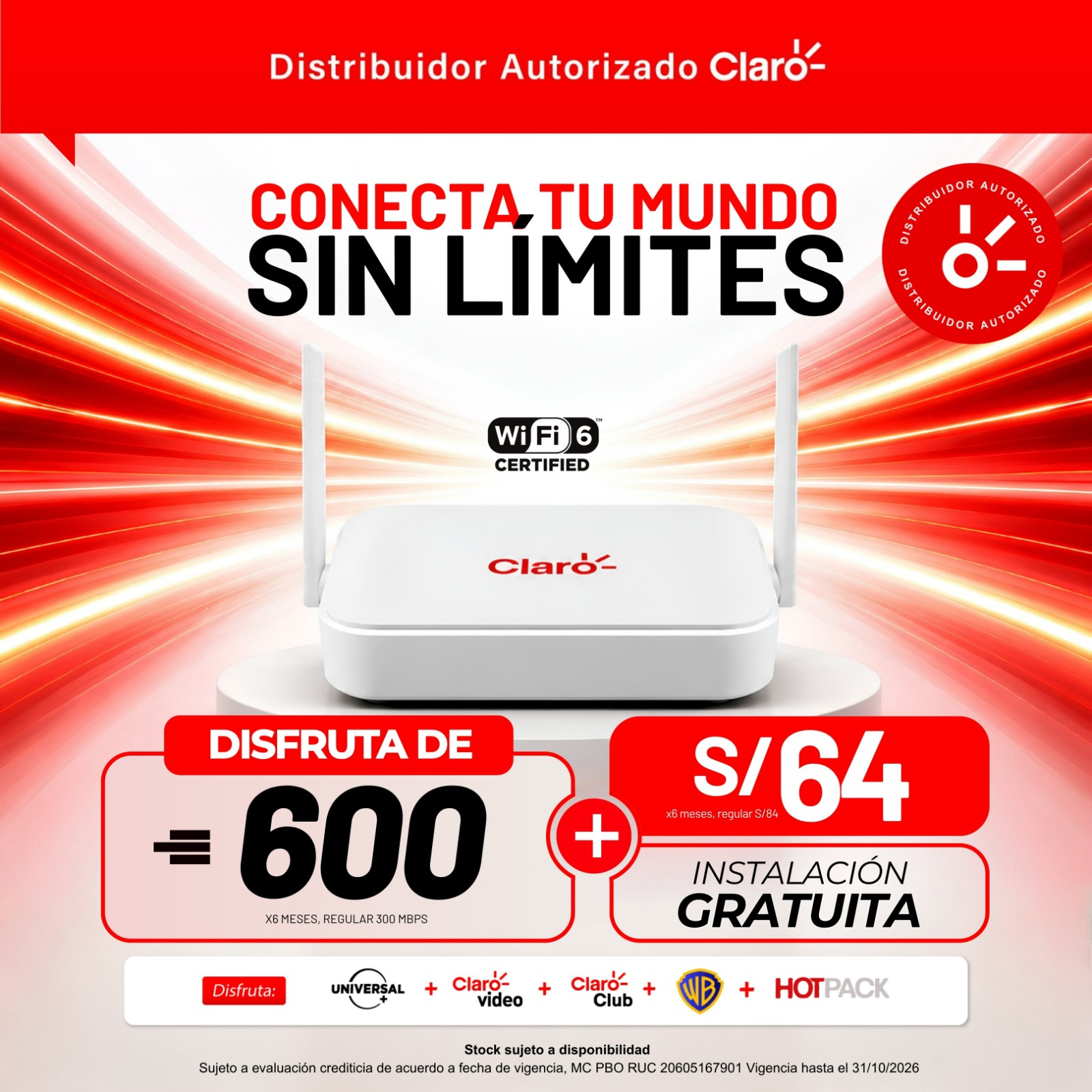 Internet Promo Hogar Facebook ad: Instalación GRATIS