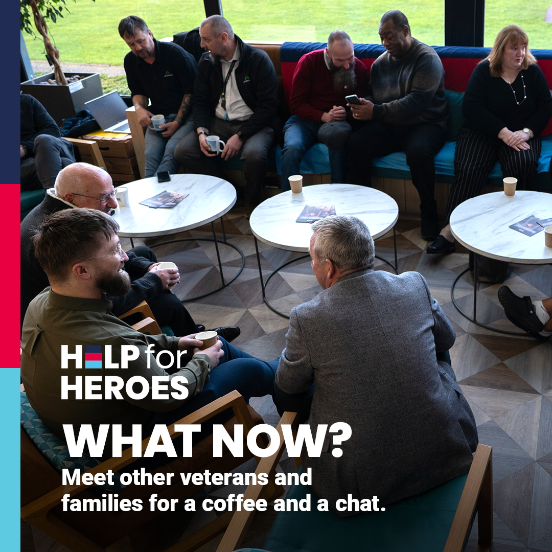Help For Heroes Facebook ad: Our Help for Heroes Cafes are an opportunity to connect…