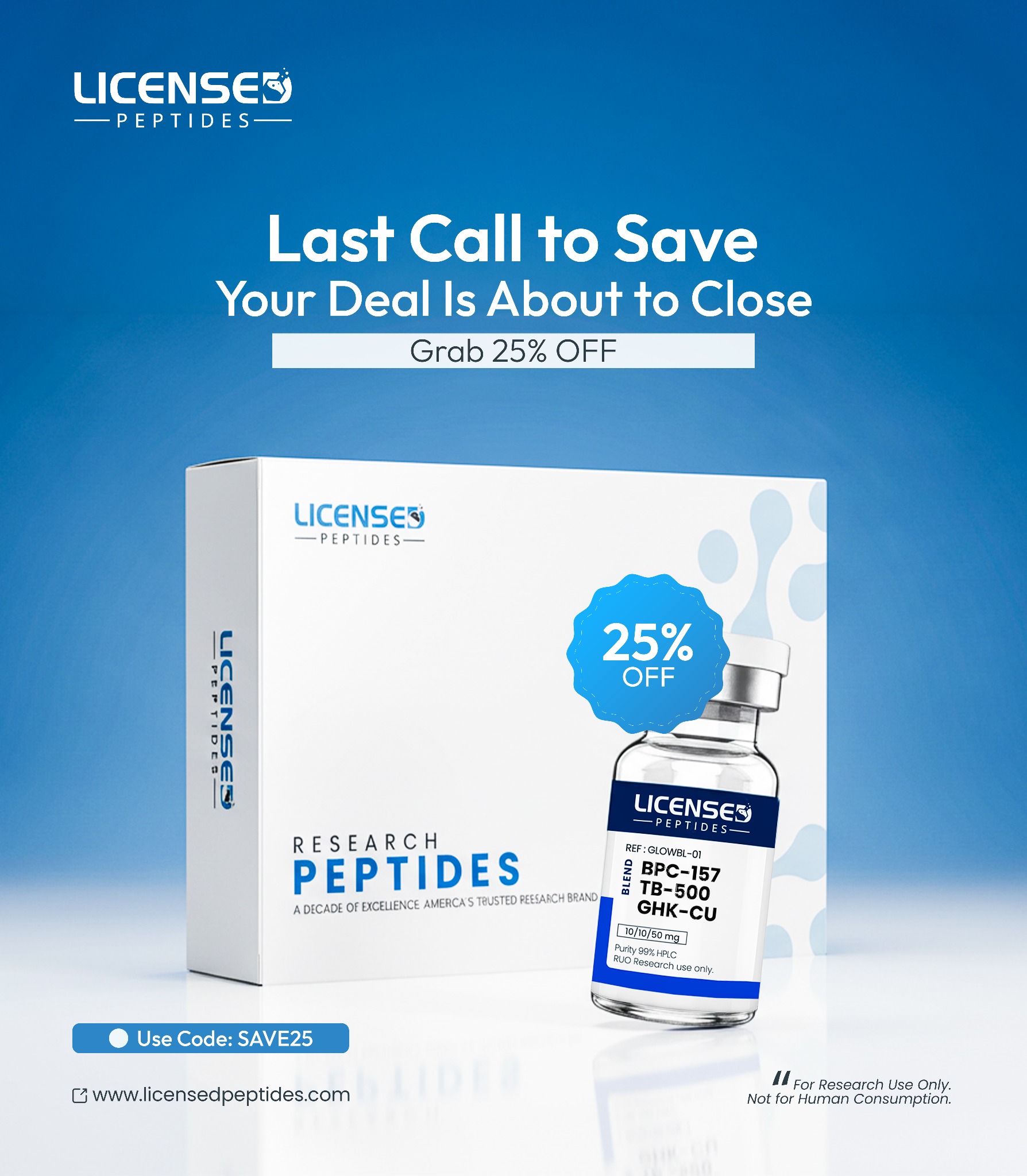 Licensed Peptides Facebook ad
