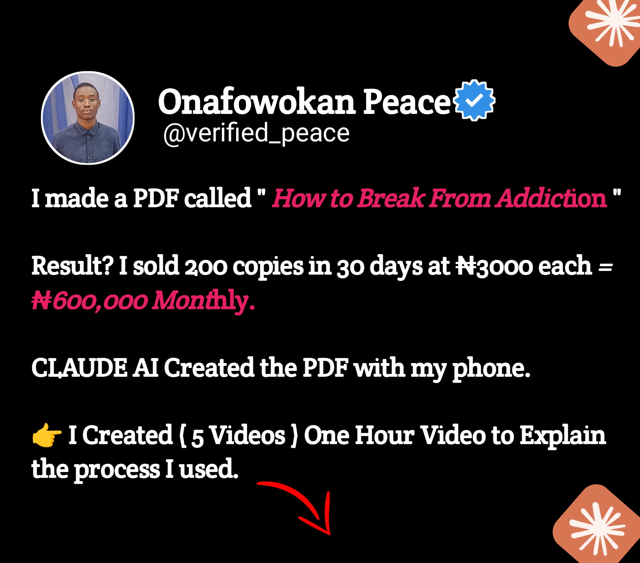 Onafowokan Peace Facebook ad: HOW TO CREATE DIGITAL PRODUCTS AND SELL WITH ADS