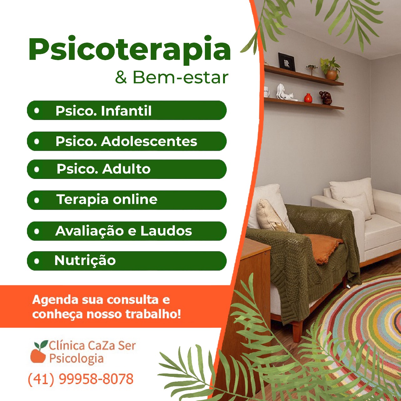 Clinica ser psicologia Facebook ad: Agende uma avaliação