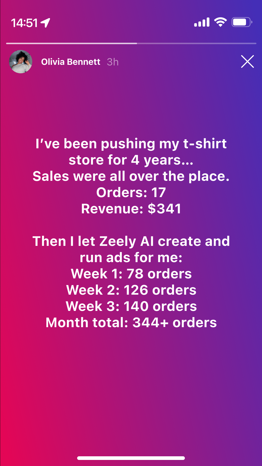 Zeely Facebook ad