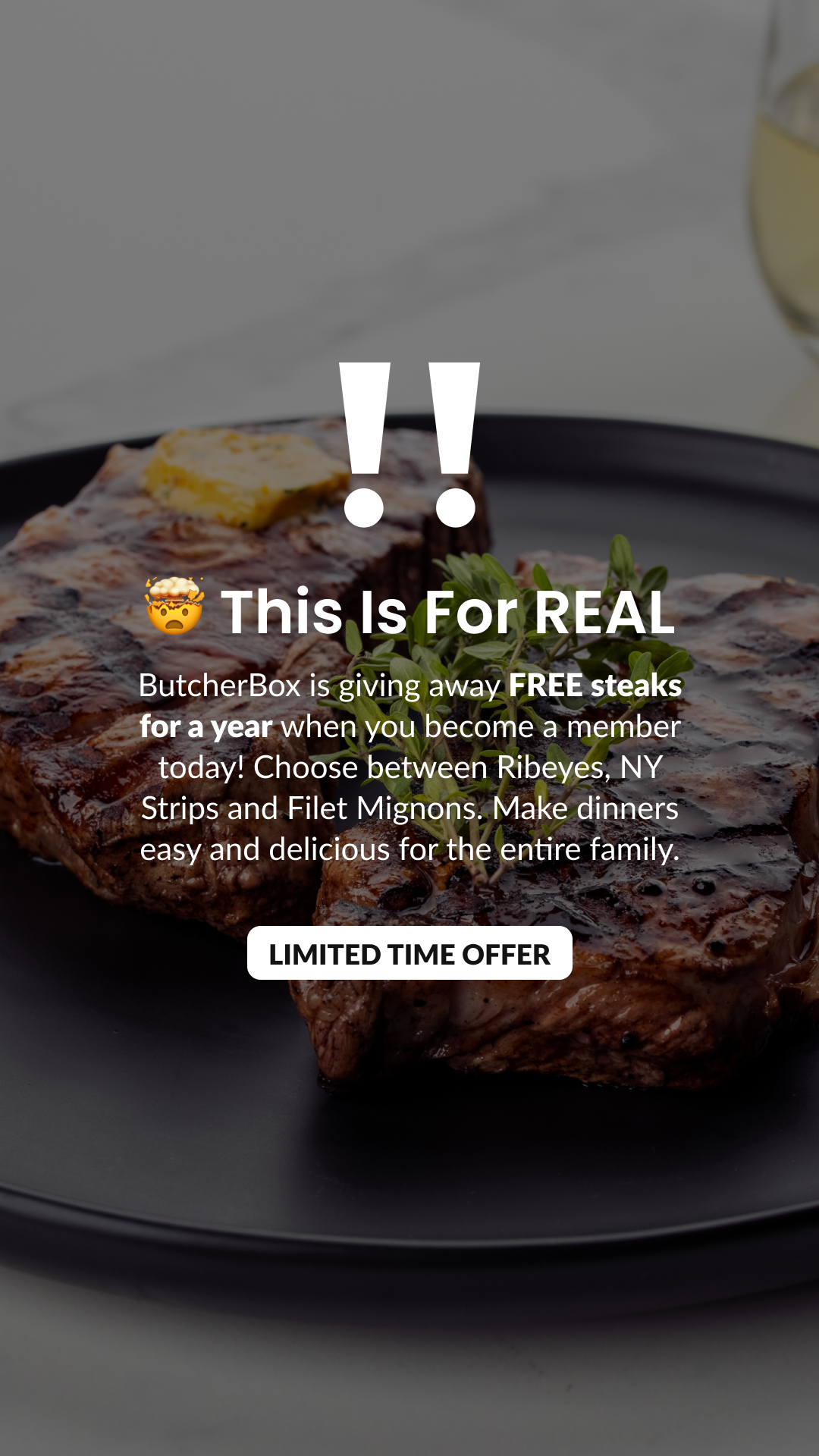 ButcherBox Facebook ad