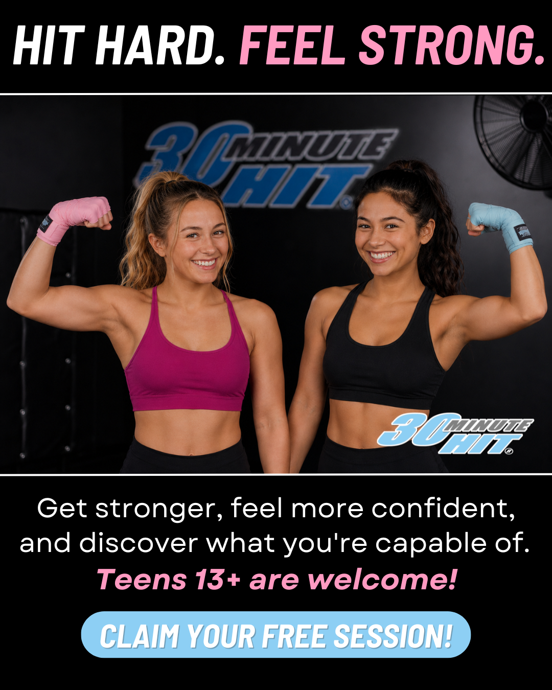30 Minute Hit Facebook ad: Strong Girls Start Here!