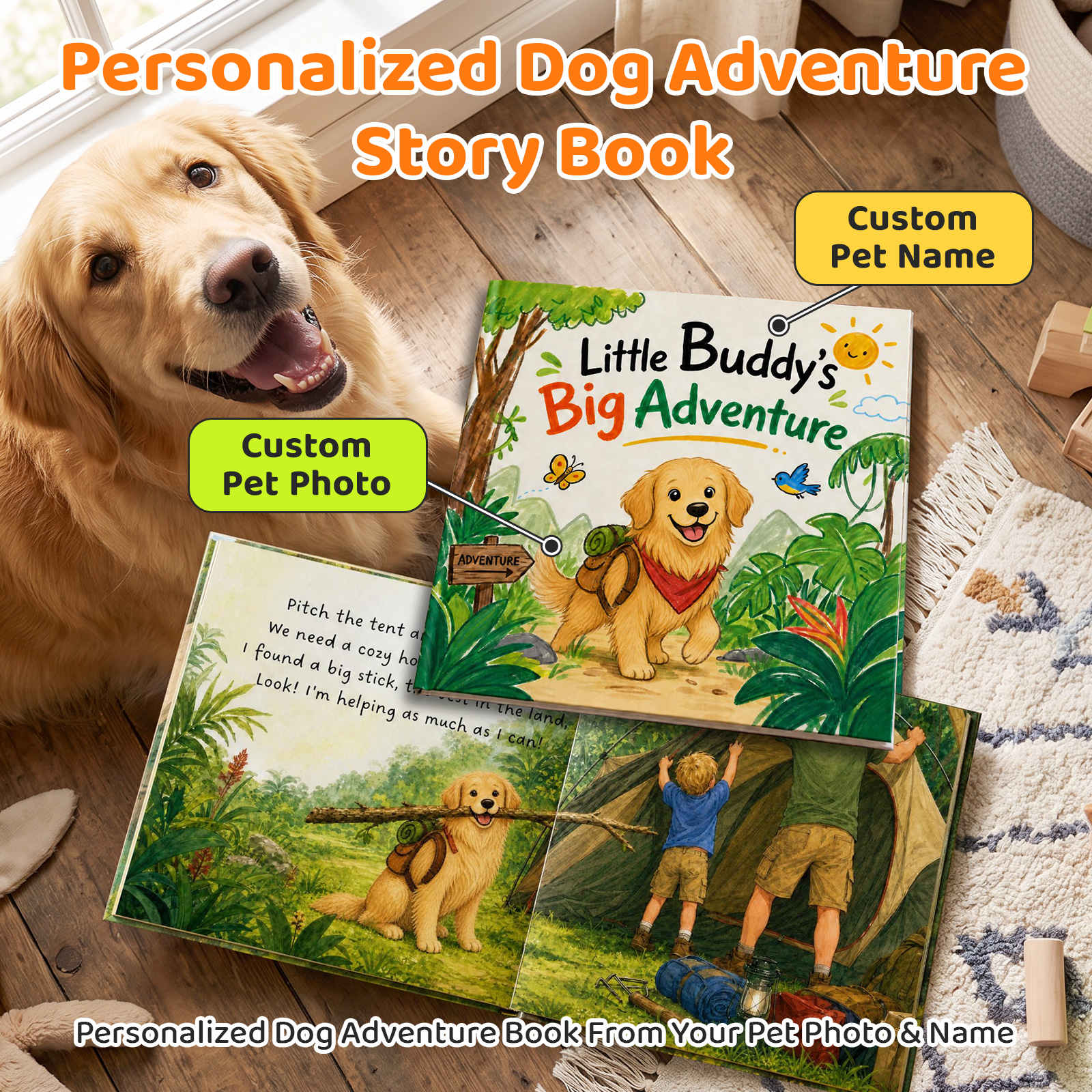 Bleggeitgift-2 Facebook ad: Personalized Dog Storybook with Photo & Name Custom Dog…