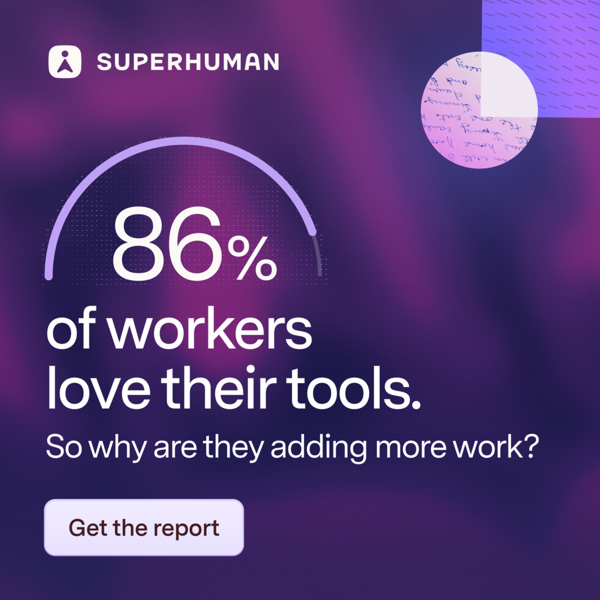 Superhuman Facebook ad