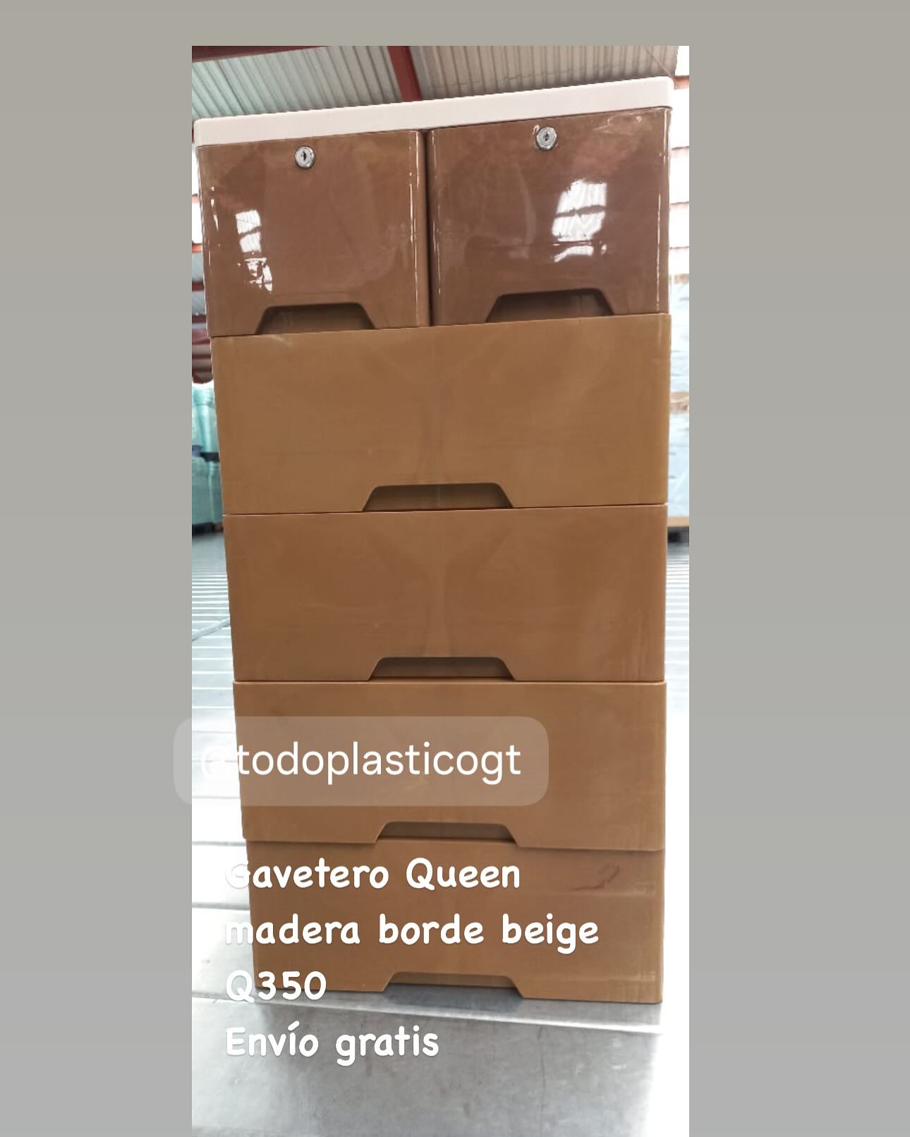 Todo plastico gt Facebook ad: Nuevo gavetero Queen con llave Q350