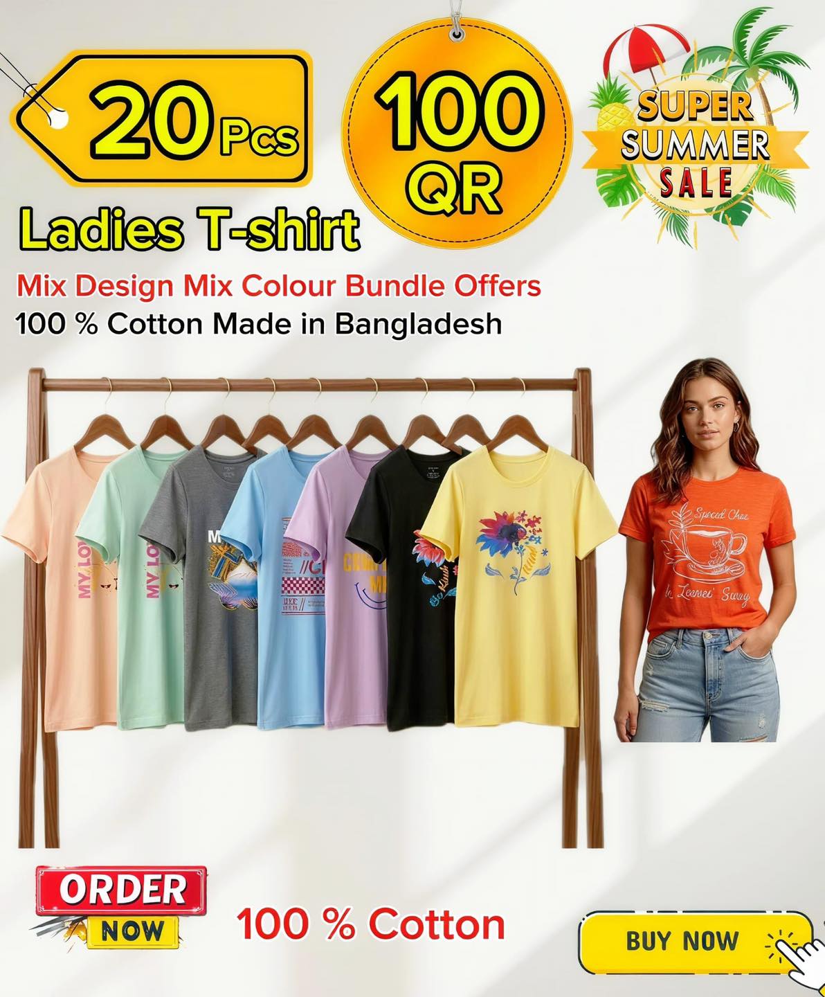 Kabayan Online Shop Qatar Facebook ad: 20 LADIES T-SHIRT.