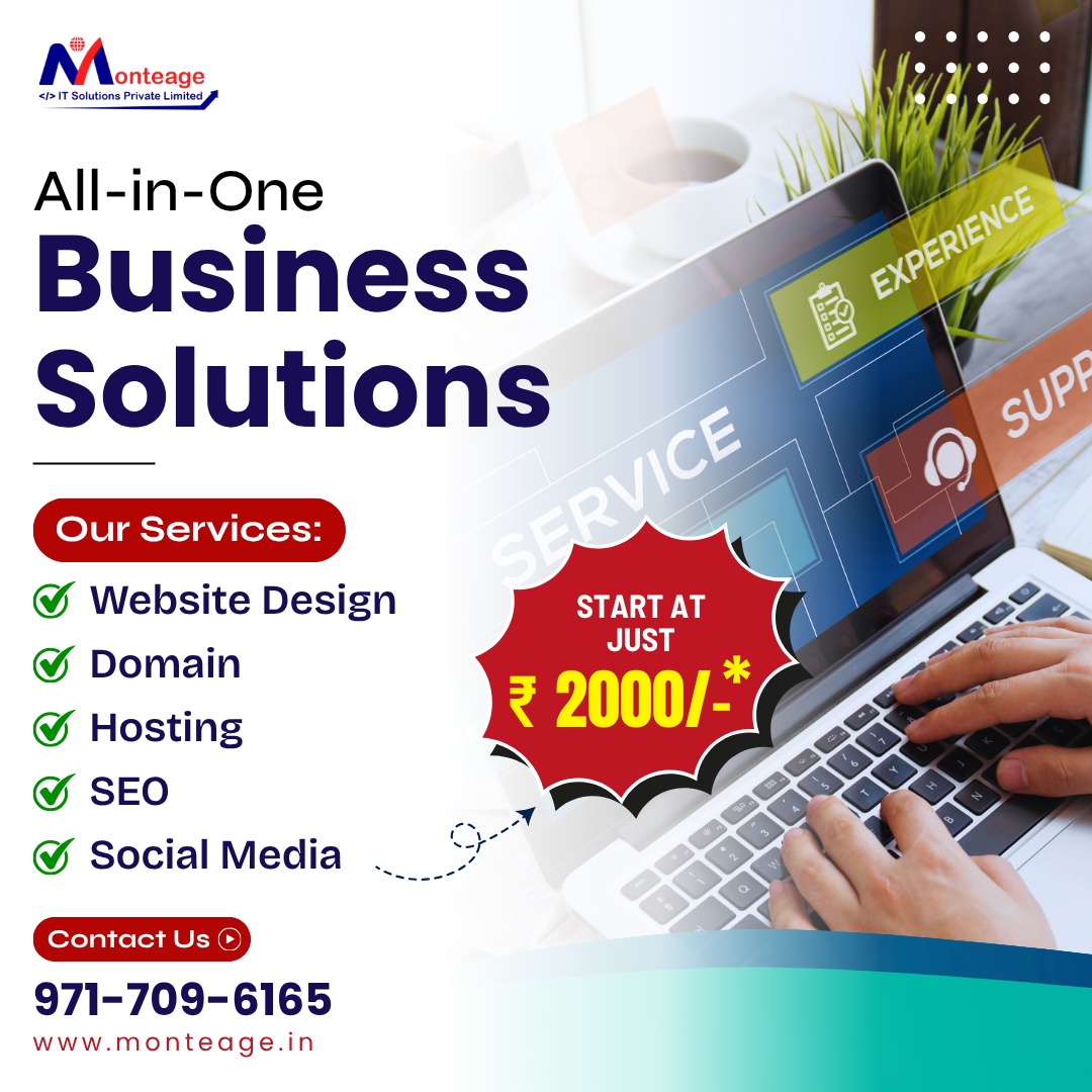 Monteage Facebook ad: Grow Online with Modern Web Solutions