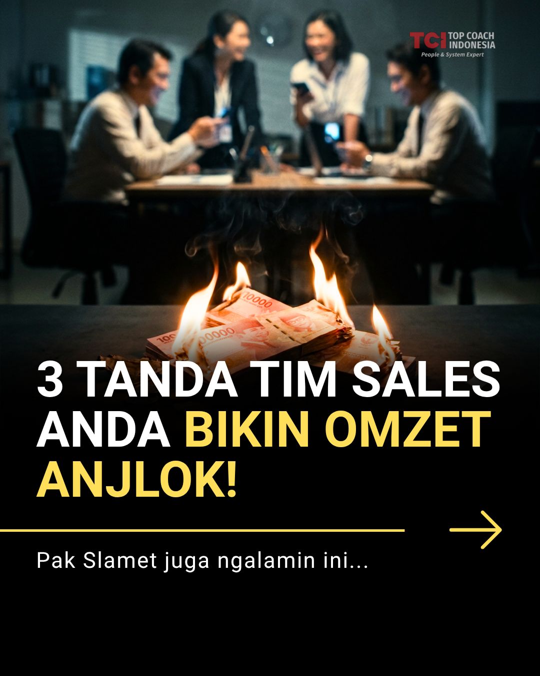 Tom MC Ifle Facebook ad: Apakah tim sales Anda sering kehabisan akal saat…