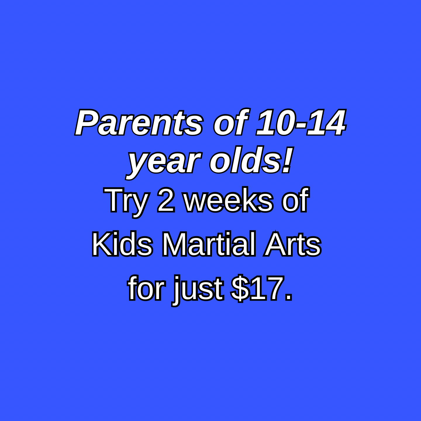 Vision Martial Arts Academy Facebook ad
