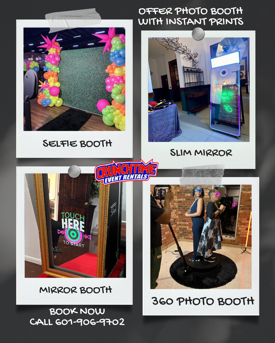 CrunchTime Event Rentals Facebook ad: Capture Every Moment with a Photo Booth