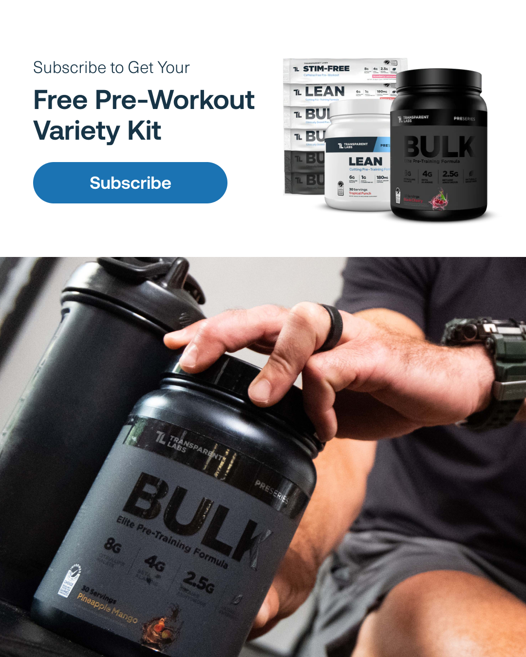 Transparent Labs Facebook ad