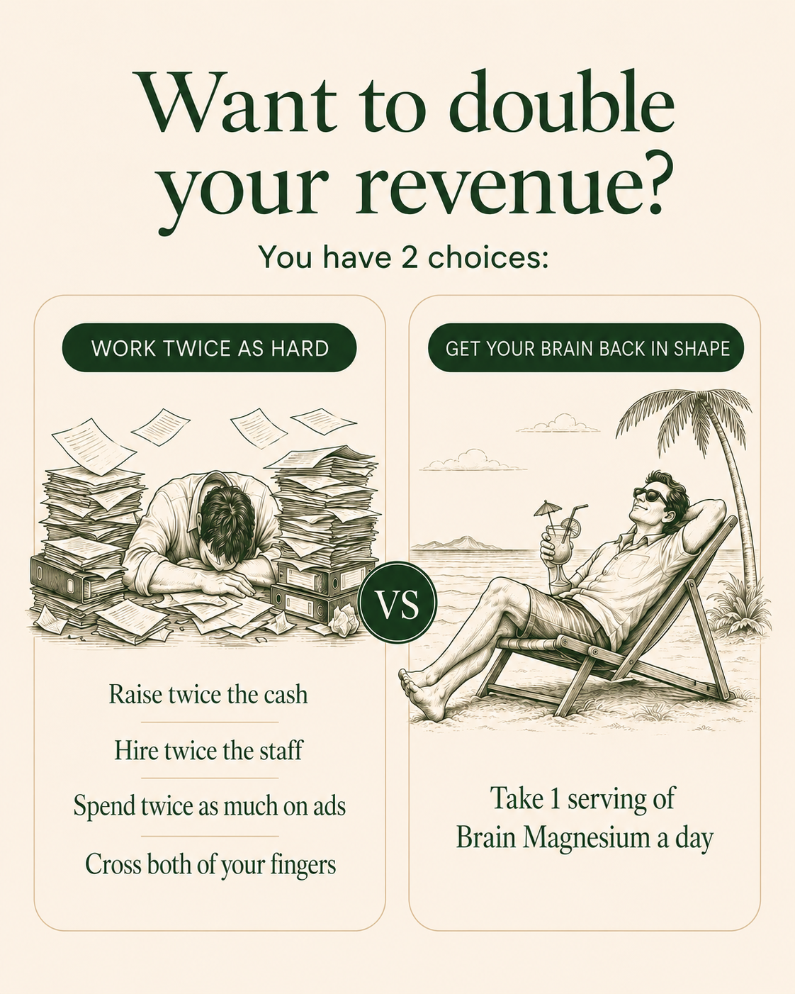 Spilak Facebook ad: The Only Magnesium That Reaches Your Brain