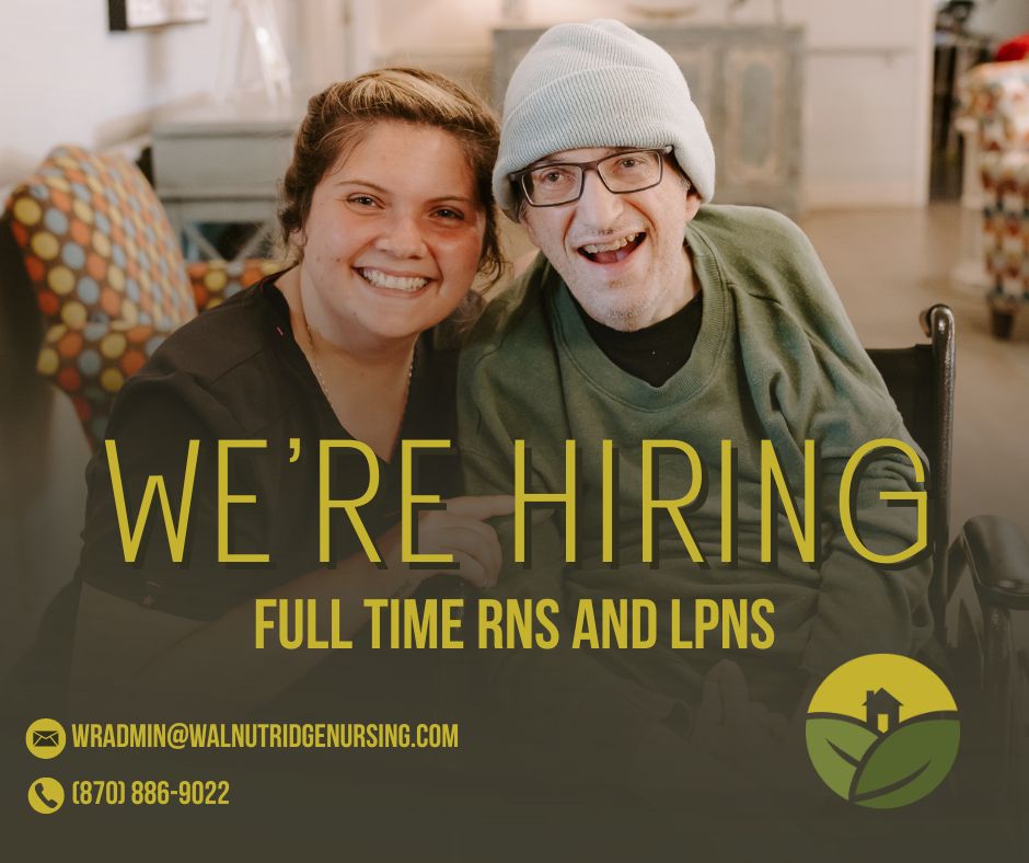 The Green House Cottages of Walnut Ridge Rehab & Eldercare Facebook ad: WORK WITH US