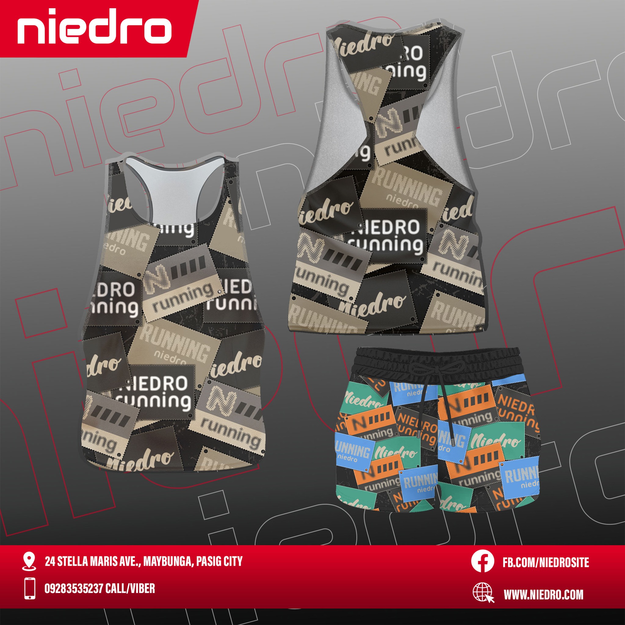 Niedro Gear Facebook ad: **Run Beyond Limits with Premium Performance Running…