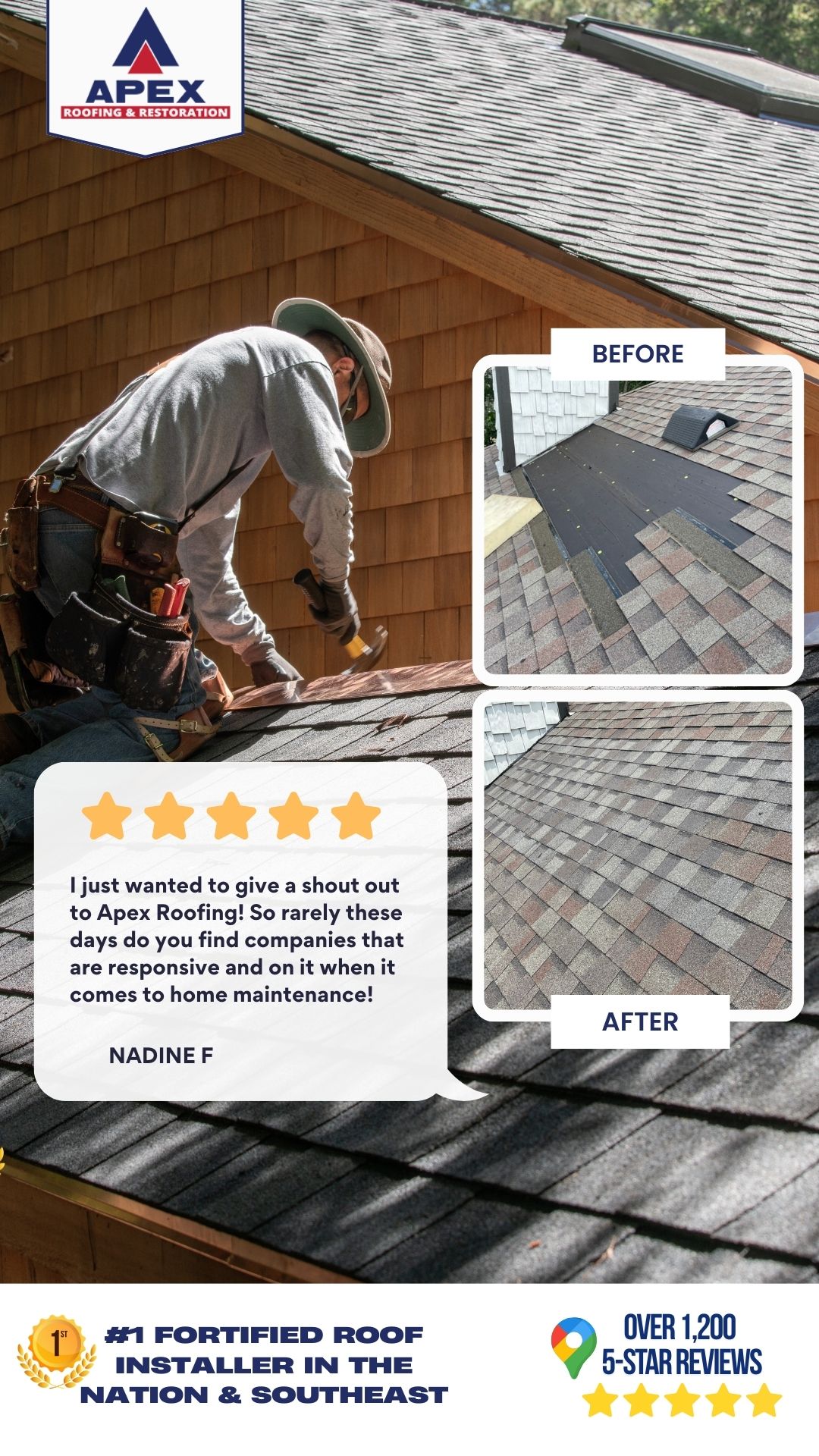Apex Roofing & Restoration LLC Facebook ad