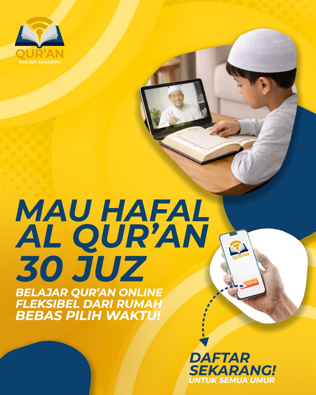 Qur'an Online Academy Facebook ad from Apr 8, 2026