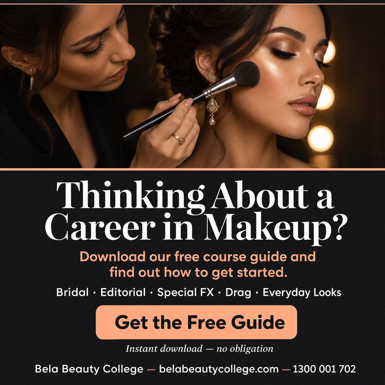 Bela Beauty College Facebook ad