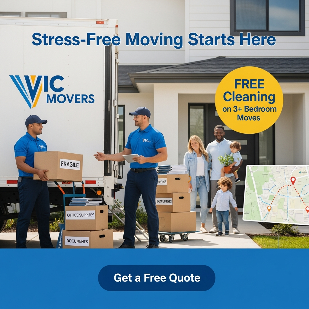 Vic Movers Facebook ad: Moving homes doesn’t have to be stressful.