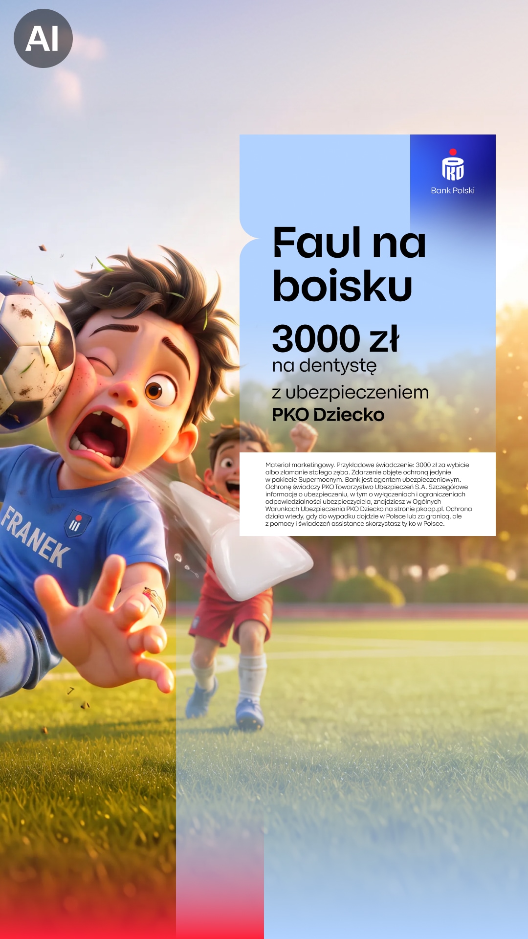 PKO Bank Polski Facebook ad: PKO Dziecko. Dla spokojnej głowy