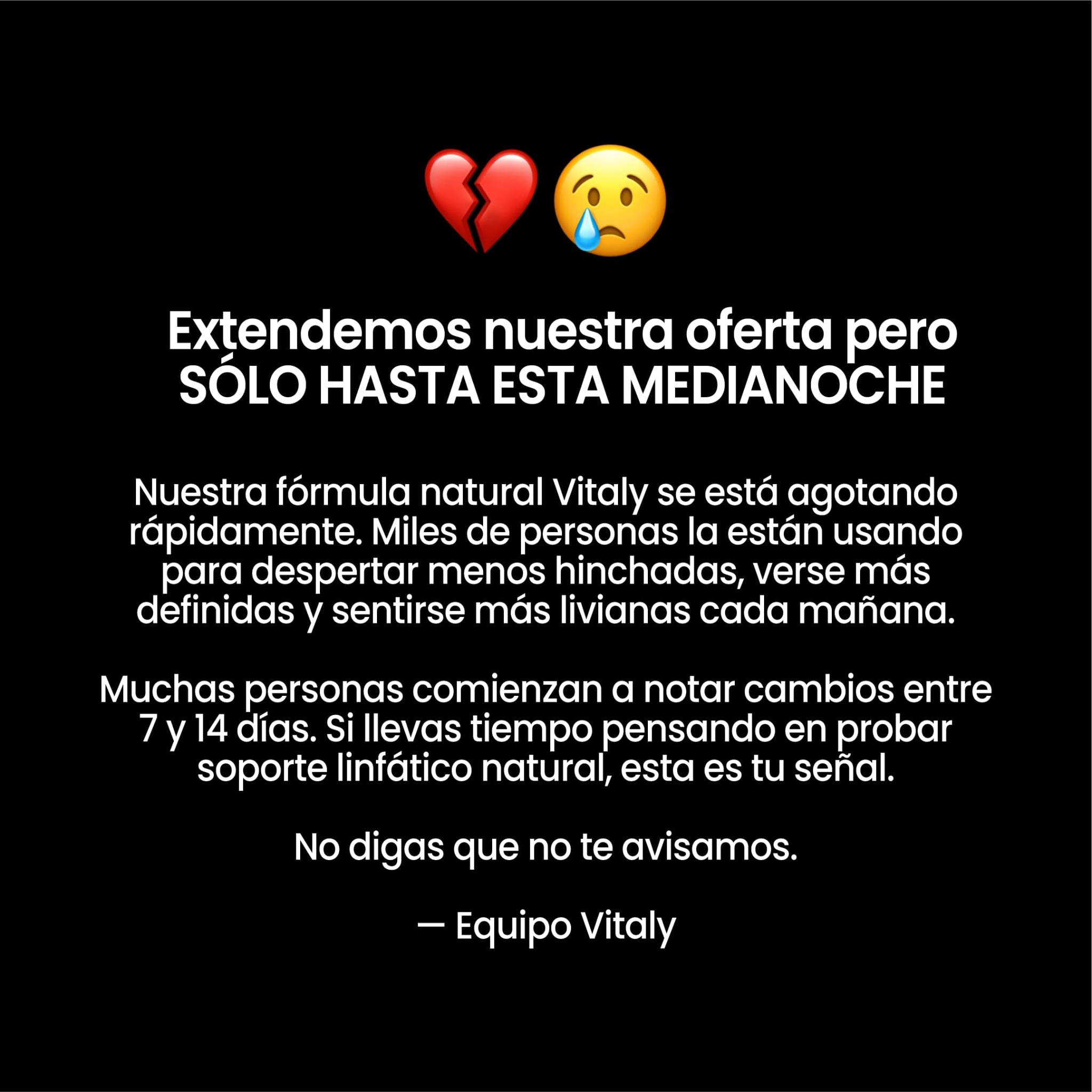 Vitaly Facebook ad: Tu cuerpo no está roto.
