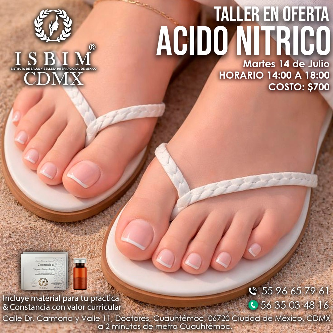 ISBIM CDMX Facebook ad: TALLER USOS ÁCIDO NÍTRICO