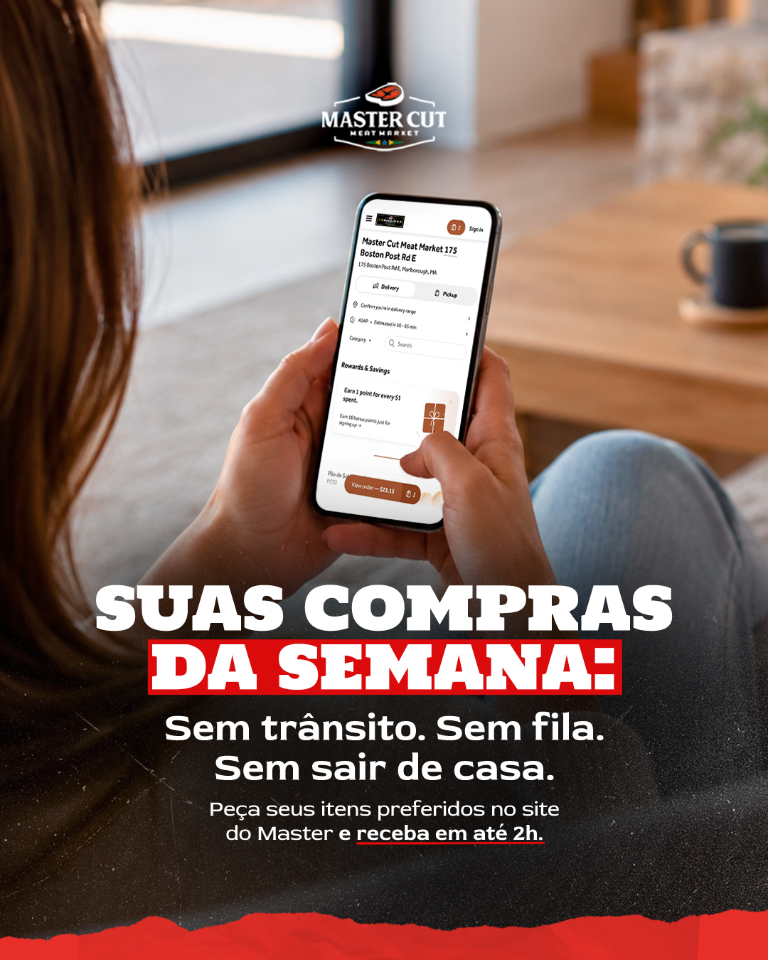 Master Cut Meat Market Facebook ad: Agora ficou ainda mais fácil comprar no Master!