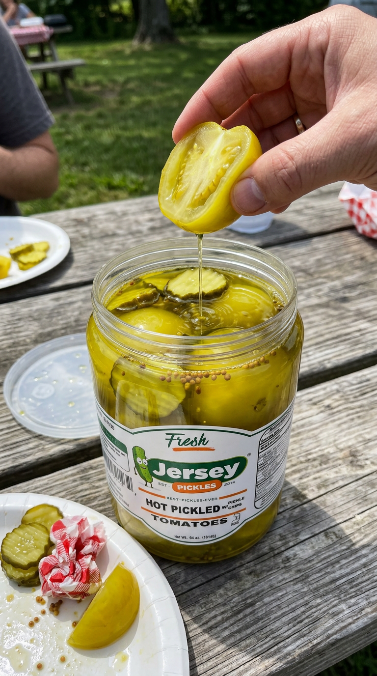 Jersey Pickles Facebook ad: Wait. Pickled tomatoes? YES.