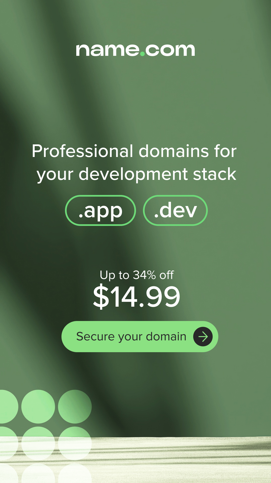name.com Facebook ad