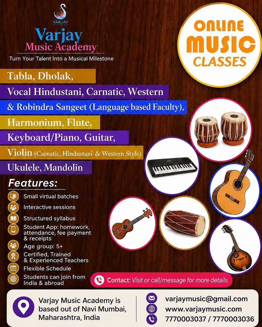 Varjay music academy Facebook ad from May 31, 2026