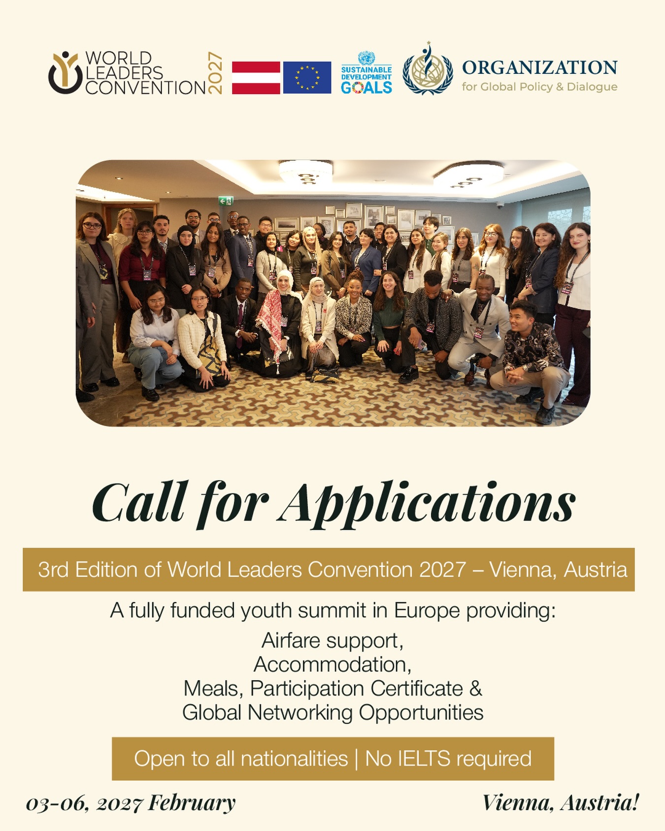 Organization for Global Policy & Dialogue Facebook ad: WLC 2027, The OGPD