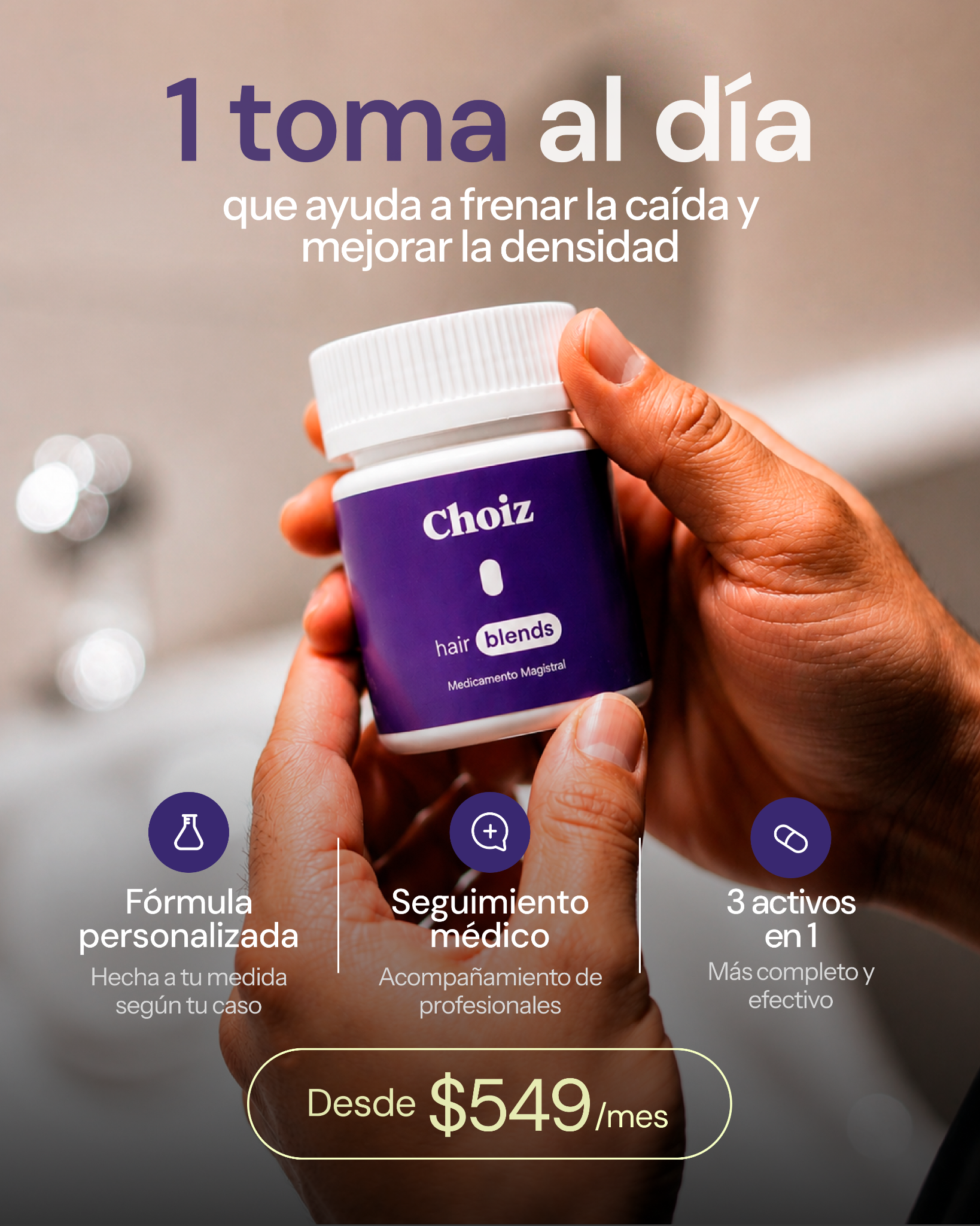 Choiz México Facebook ad: Una sola toma al día