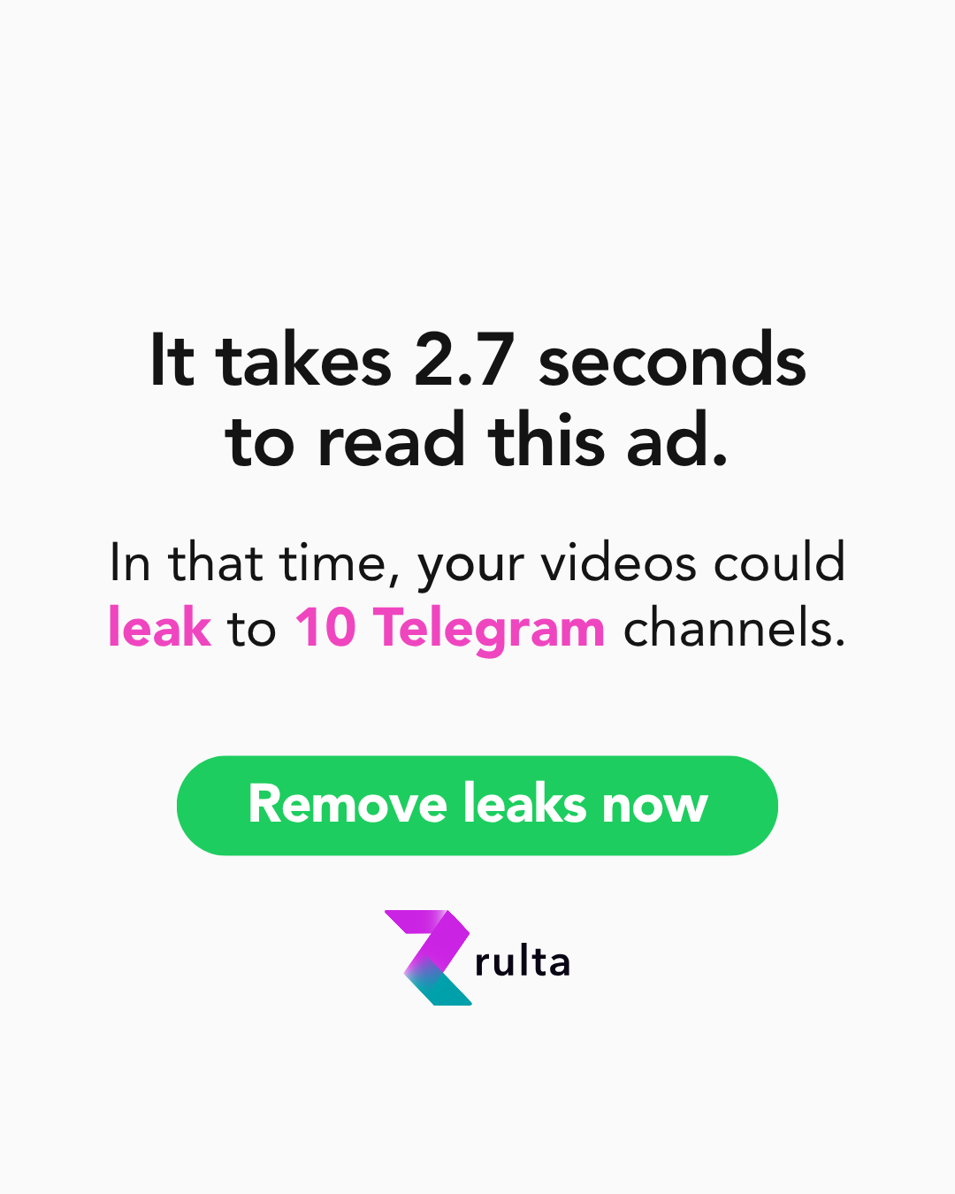 Rulta Facebook ad: Free Scan