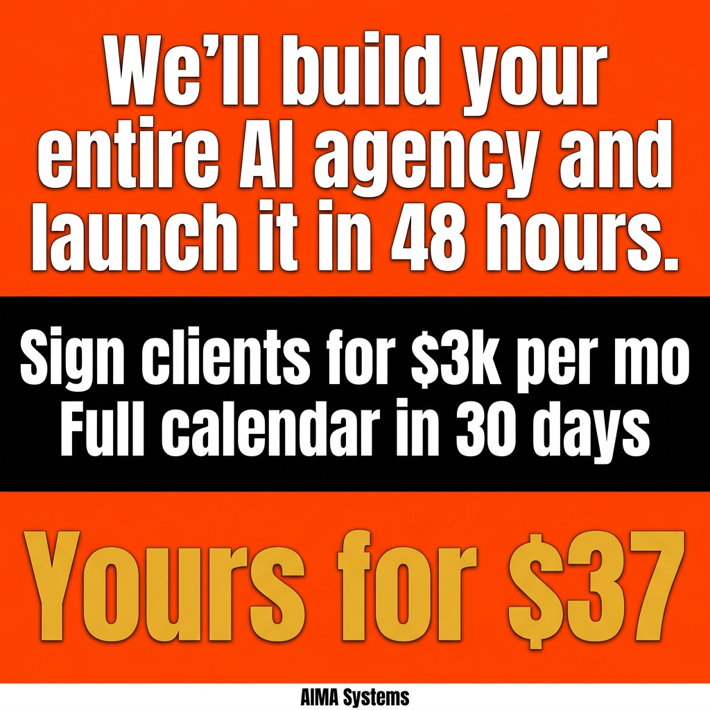 AI Agency Frameworks Facebook ad: DFY AI Marketing Agency for $37