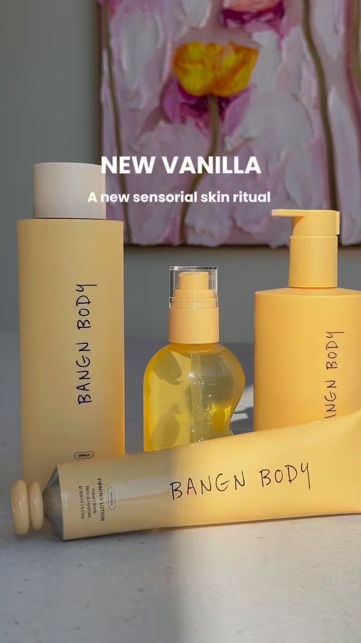 Bangn Body Facebook ad: THE NEW VANILLA COLLECTION IS LIVE