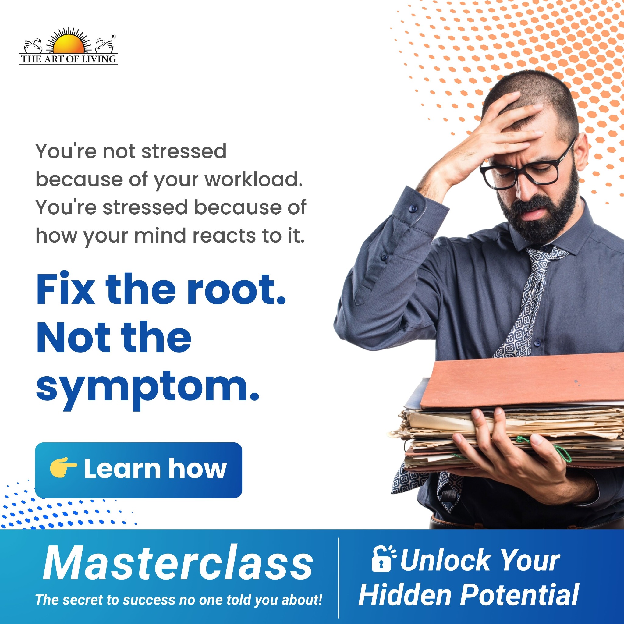 The Art of Living Facebook ad