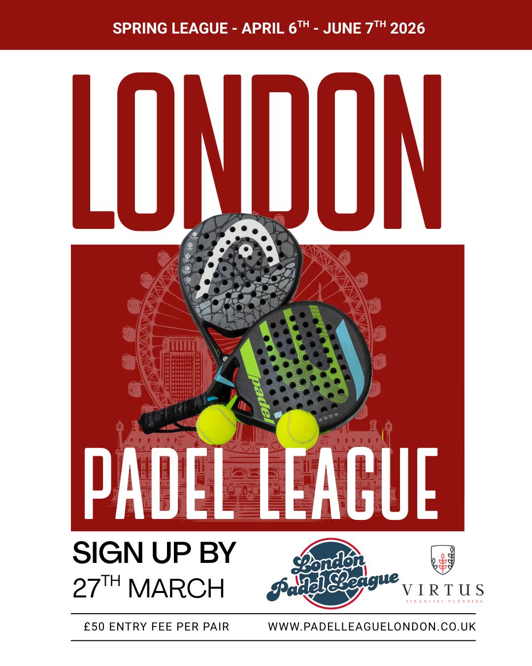 Padel League UK Facebook ad: London Padel League - Register Your Interest