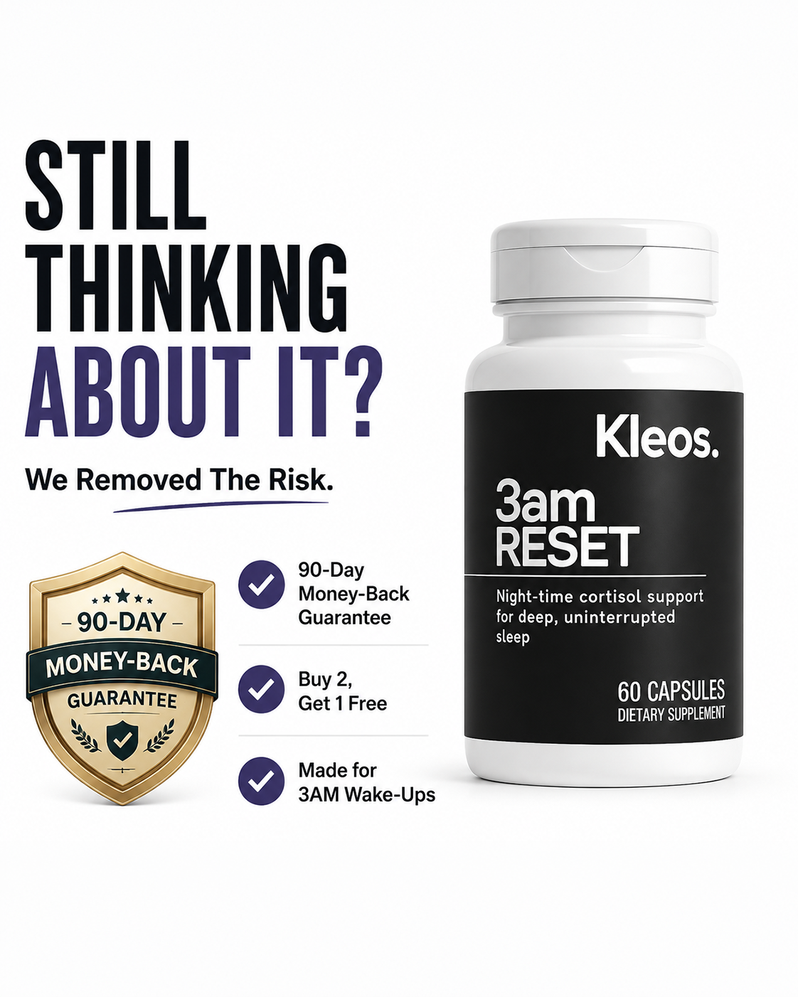 KLEOS Facebook ad: Try It Risk-Free For 90 Days