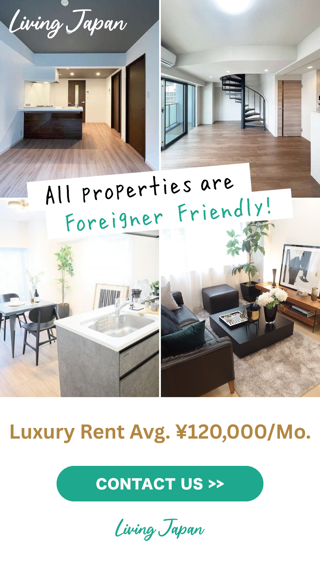 Living Japan Facebook ad: Moving to Japan? Find premium apartments.