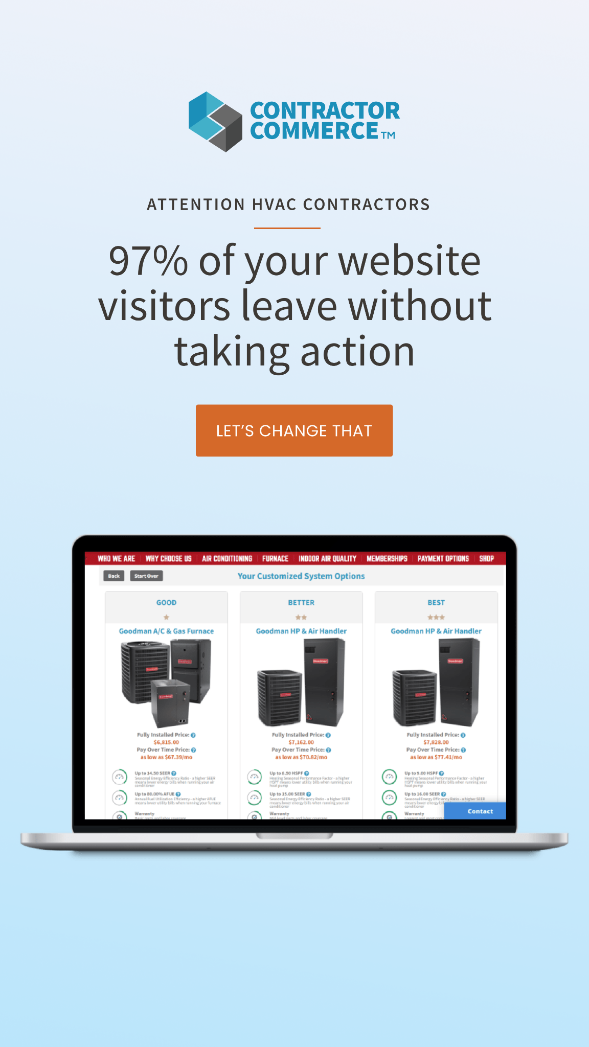 Contractor Commerce Facebook ad from Apr 10, 2025