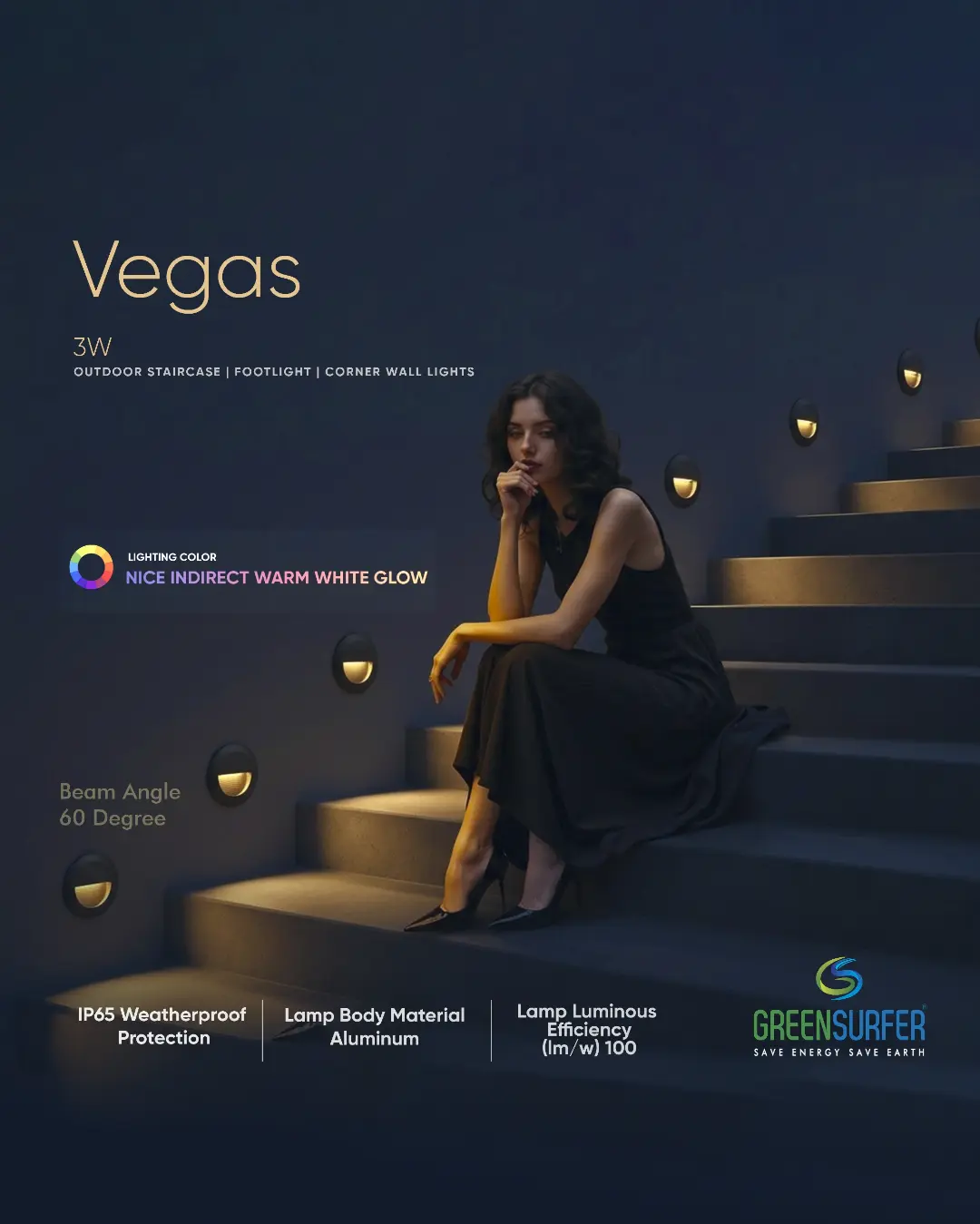 Green Surfer LED Facebook ad: Complete Indoor & Outdoor Lighting Solutions
