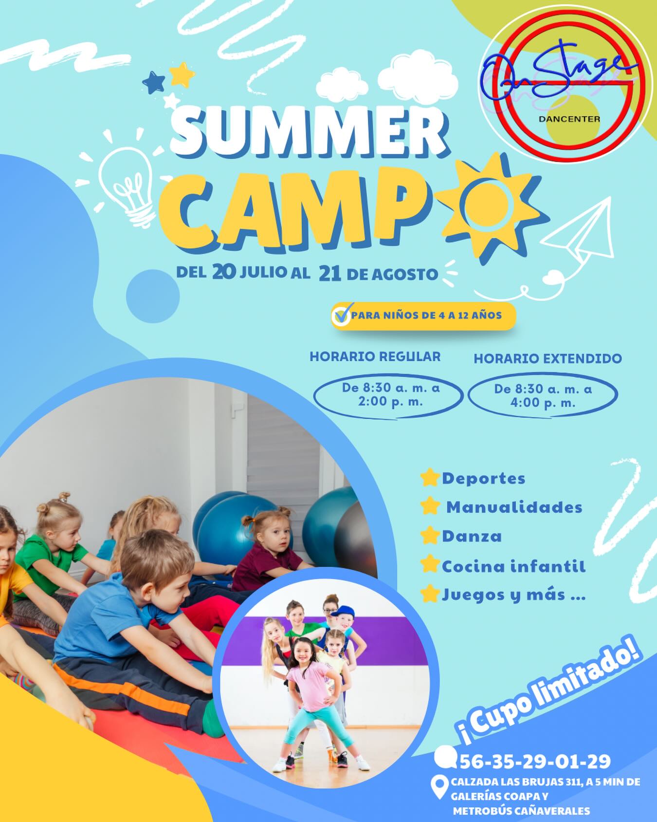 On Stage Dancenter Facebook ad: El verano más divertido está a punto de…