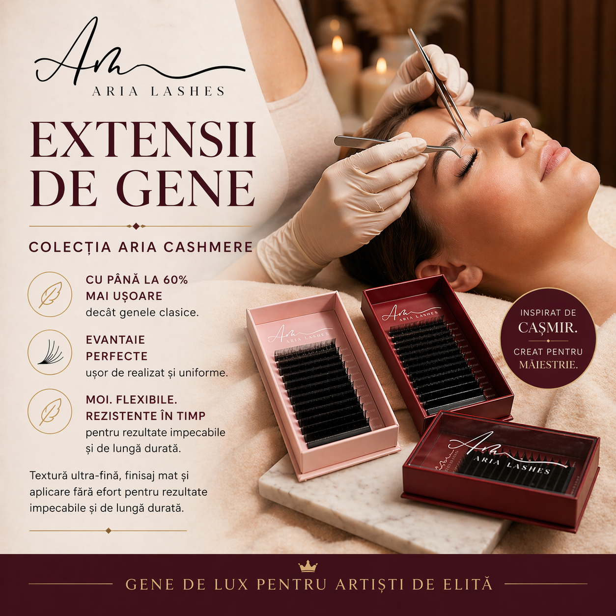 Aria Lashes Facebook ad from Apr 25, 2026