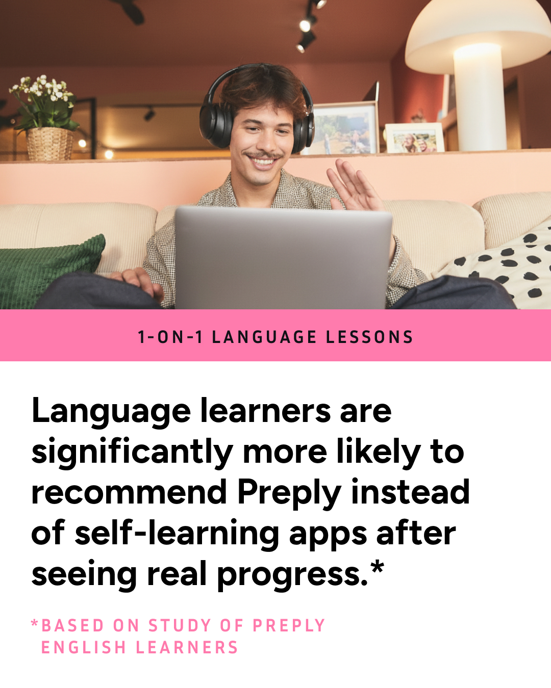 Preply Facebook ad