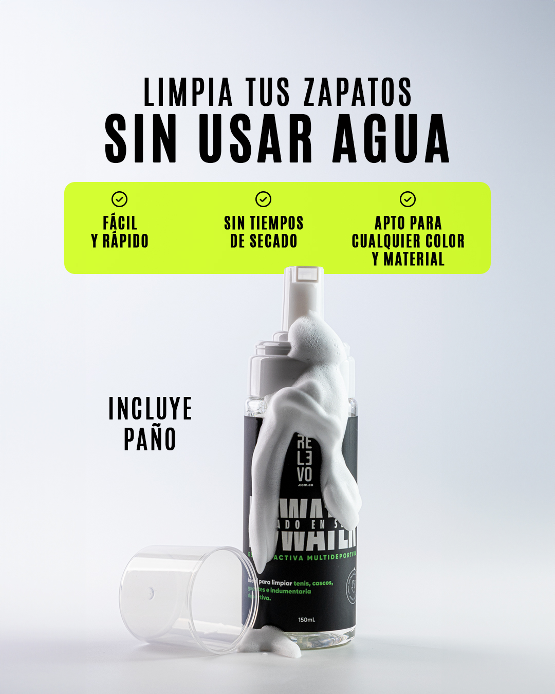 Relevo Colombia Facebook ad: KIT LIMPIEZA EN SECO RELEVO