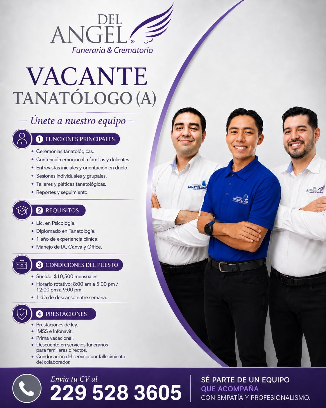 Del Angel Funeraria & Crematorio Facebook ad: Chatea con nosotros