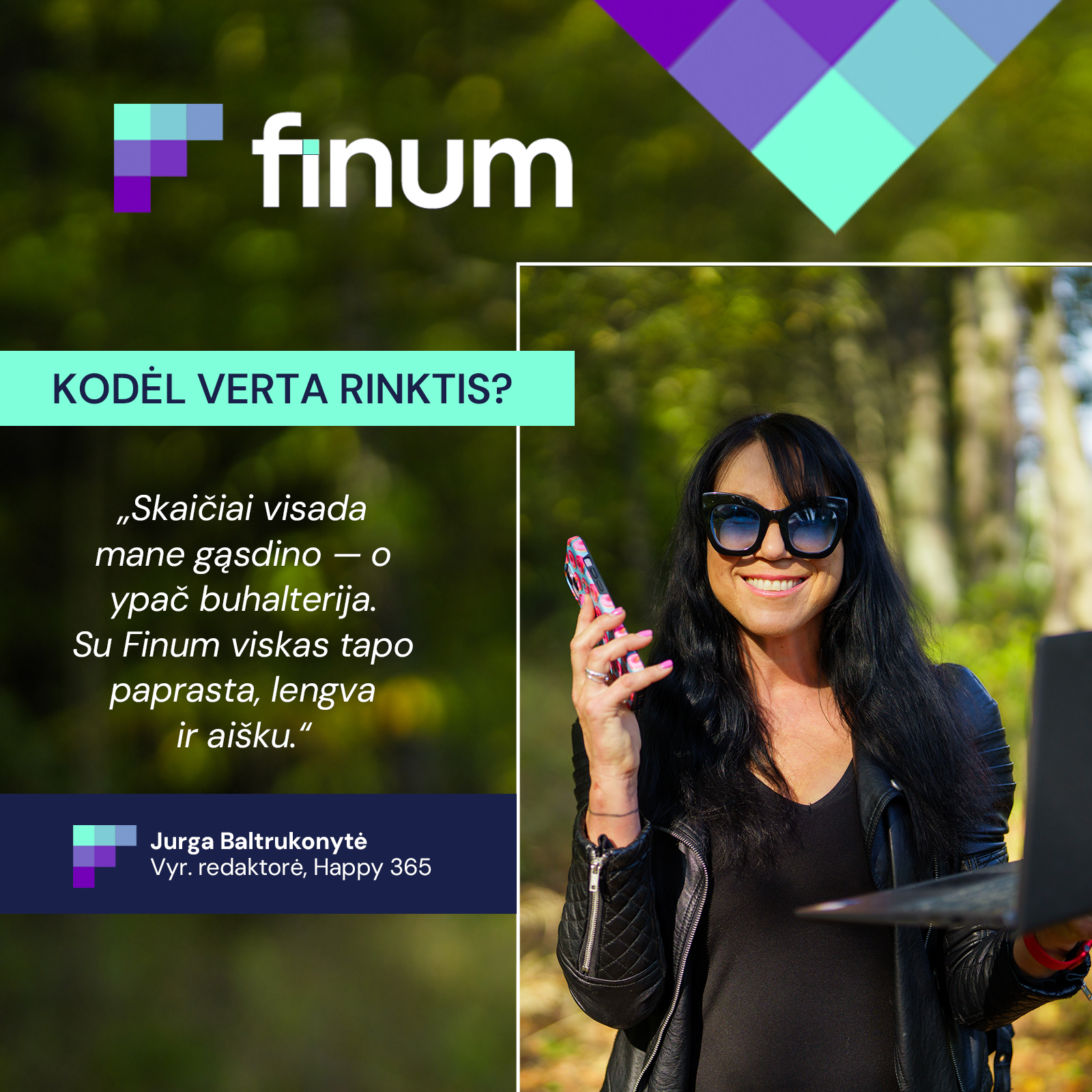 FINUM Facebook ad: Buhalteriai suprantantys verslą