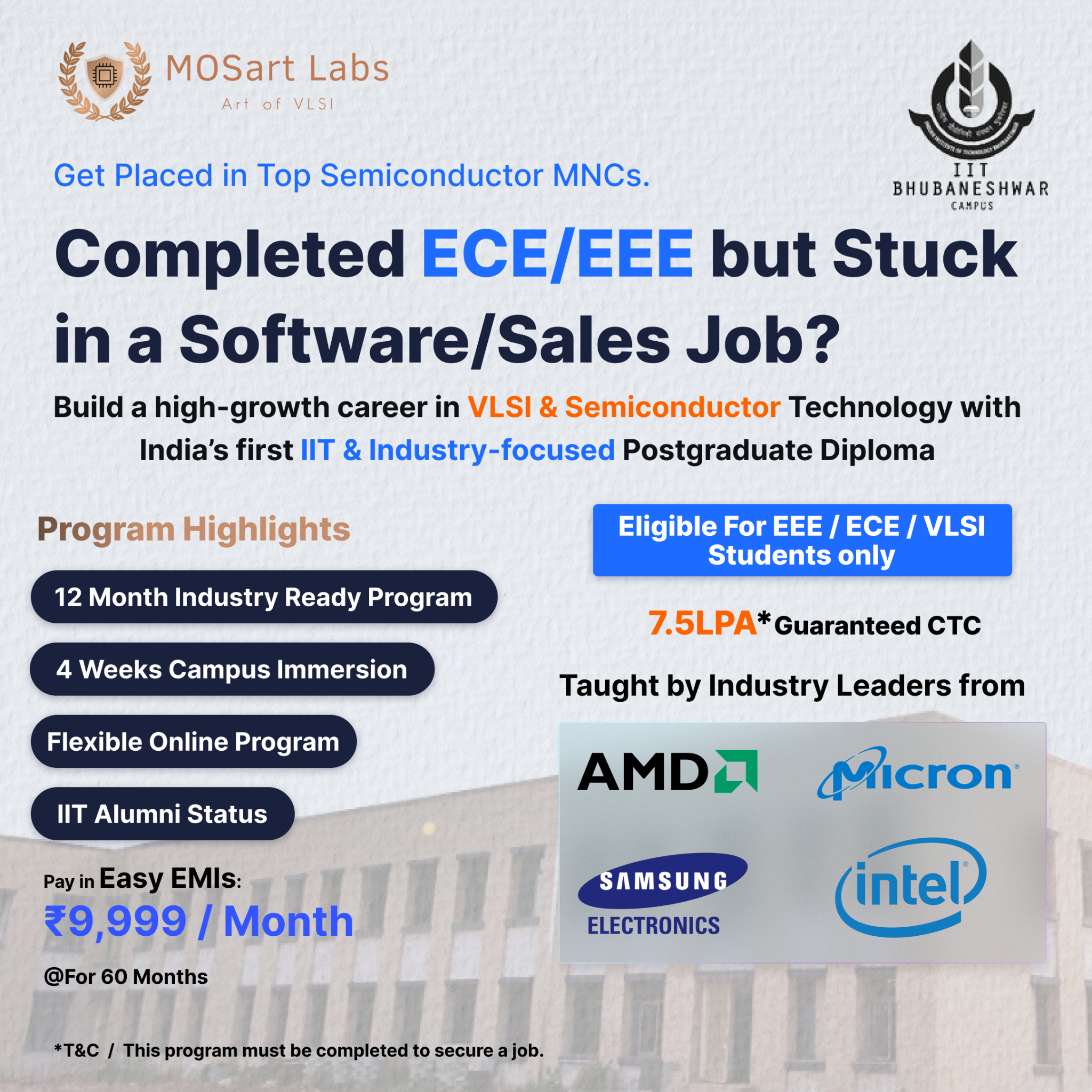 MOSArt Labs Facebook ad: Learn VLSI Online from Industry Experts