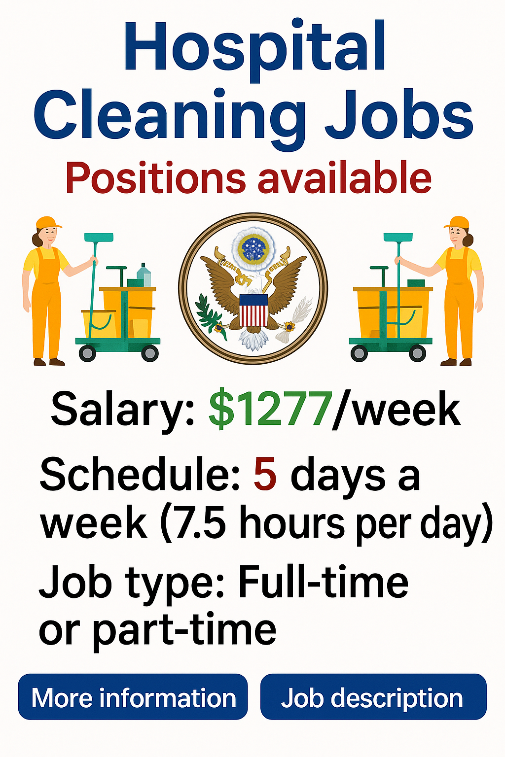 Clover Connect Facebook ad: Hiring for Hospital Cleaning Jobs